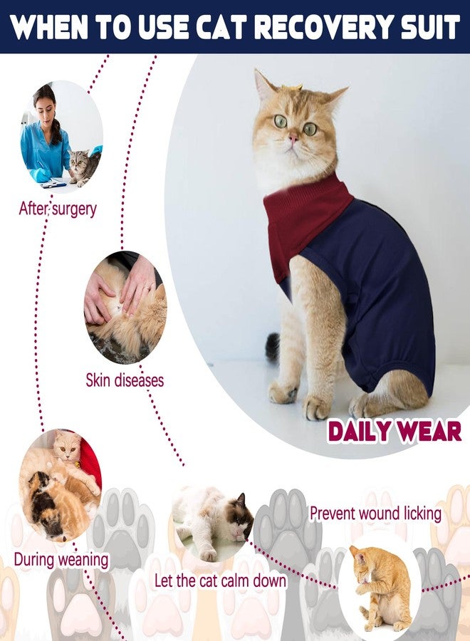 ADNIKIA Cat Recovery Suit Female, Breathable Onesie After Surgery Female for Abdominal Wounds or Skin Diseases, Anti-Licking Full Body Cat Surgery Recovery Suit, E-Collar Alternative Wear - Image 5
